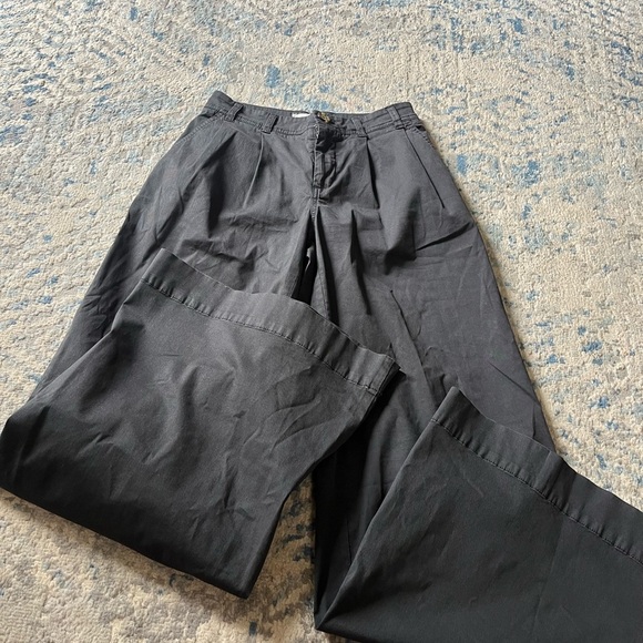 Anthropologie wide leg pants charcoal size 0 - Picture 4 of 6